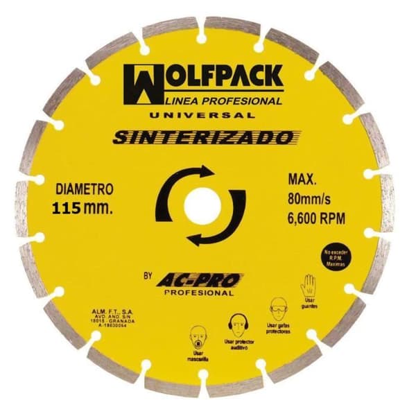 Wolfpack segmenterad sintrad diamantklinga 115 m
