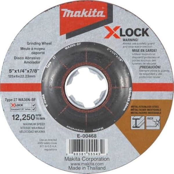 Disc avgradning - MAKITA - E-00402 - Inox - 125mm - 6mm tjocklek - 22,23mm hål.