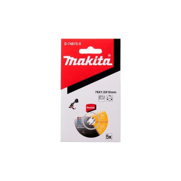 Pack med 5 skivor för kapning i INOX Ø76mm - MAKITA D-74815-5