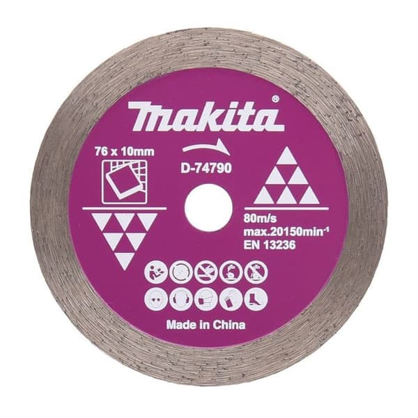 Diamantdisk Ø76x10 mm kontinuerlig fälg - MAKITA D-77263