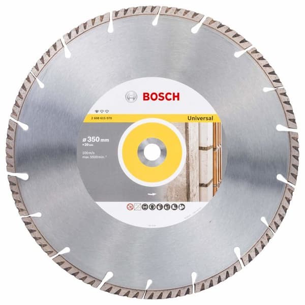 Diamantskiva för kapning - Bosch - Standard för Universal - Diameter 350 mm - 1 styck - 350 x 20 x 3,3 mm