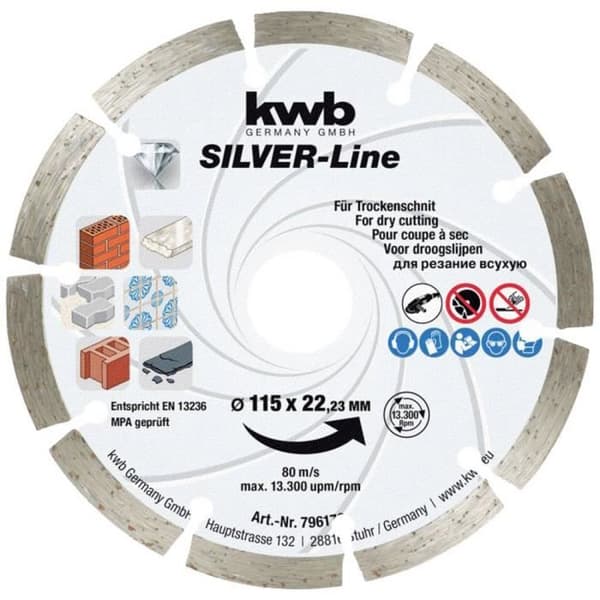 kwb 796170 Diamantkapskiva Ø 115 mm 1 st.