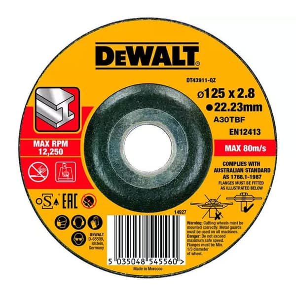 Avskärningsskiva för rostfritt stål extreme - DEWALT - DT43906-QZ - 125 x 1.6 mm
