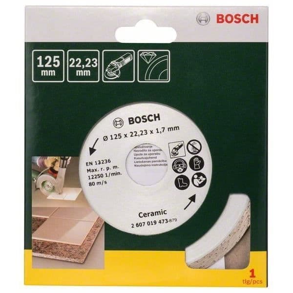 Diamantklinga - BOSCH - 125 mm - Plattläggning - Slipning - Tillbehör