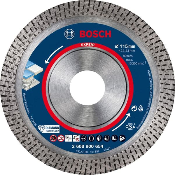 Expert HardCeramic diamantkapskiva 115x22,23x1,4x10mm - BOSCH - 2608900654
