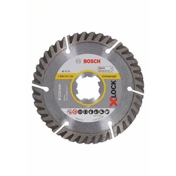 Diamantskärande tips - Bosch - X-LOCK Standard - 115 mm - 22,23 mm - 2 mm bredd