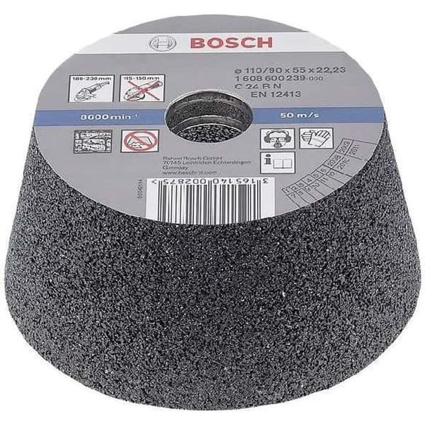 Cylindrisk slipskiva - BOSCH - Sten/betong - Kiselkarbid - 90mm - 8500 rpm