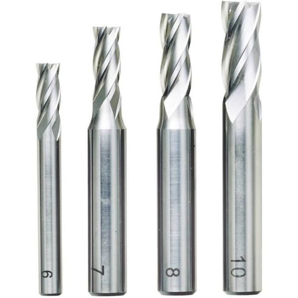 Rak frässats - Proxxon - 6 till 10 mm - HSS - Trälåda - DIN 844