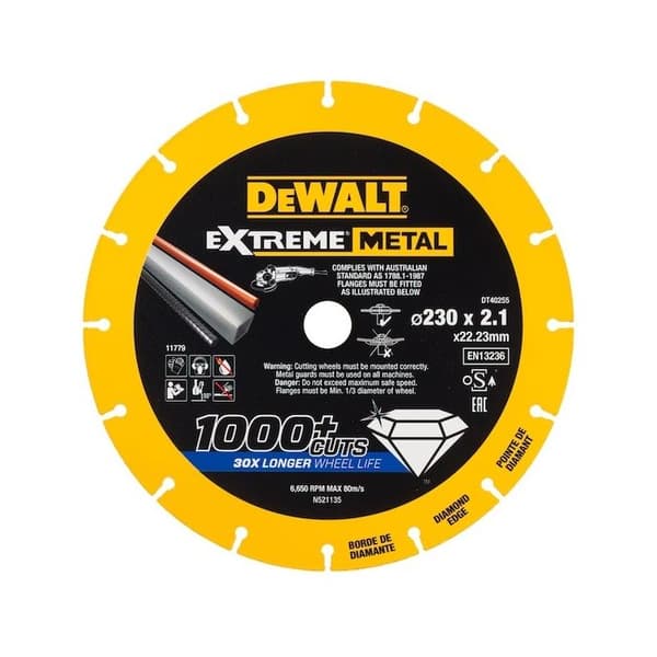 DEWALT DT40255 METALMAX Extreme metall diamantblad 230 mm - skär ett brett utbud av material