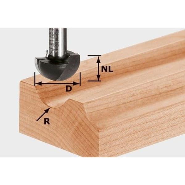 Hålskärare - Festool - HW S8 R12,7 - 8mm skaft - 8mm dimensioner - Moulding