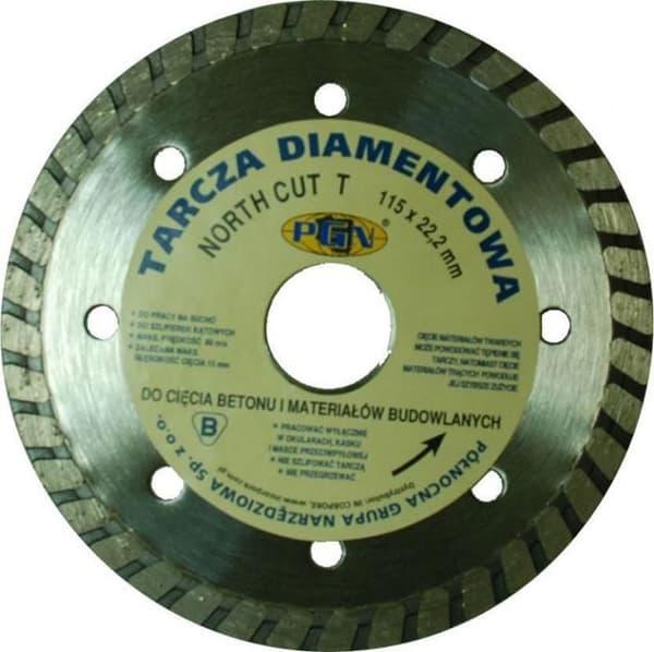 Sliceskiva för vinkelslip - skärskiva In corpore - 05240 - Diamantskiva 180x22,2mm NORTH CUT T