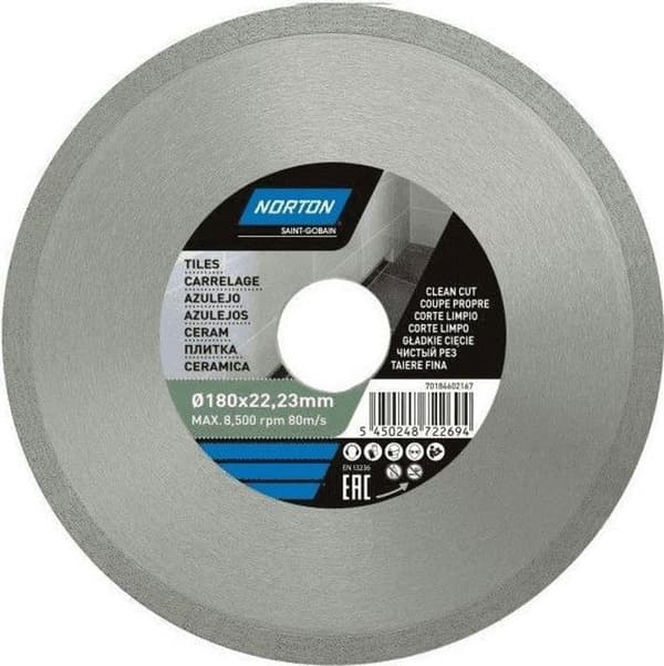 Norton clipper - 70184601276 - Kontinuerlig standard diamant skiva 180x22,2 mm i keramik ()