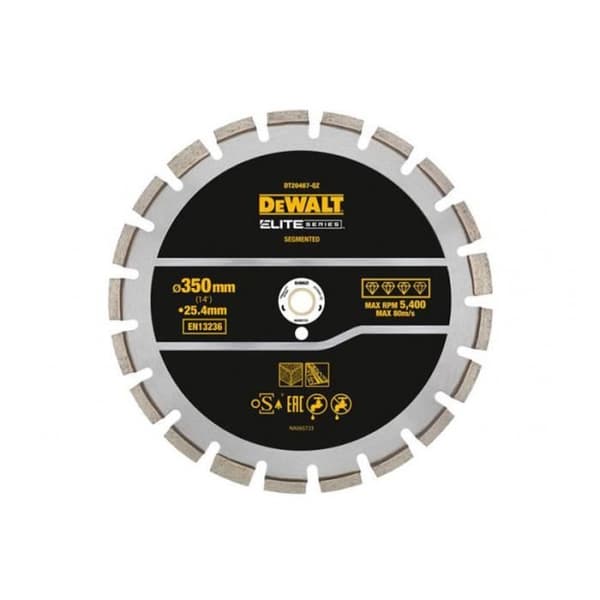 Diske diamant ELITE DEWALT DT20467-QZ 350x25,4mm för betong asfalt