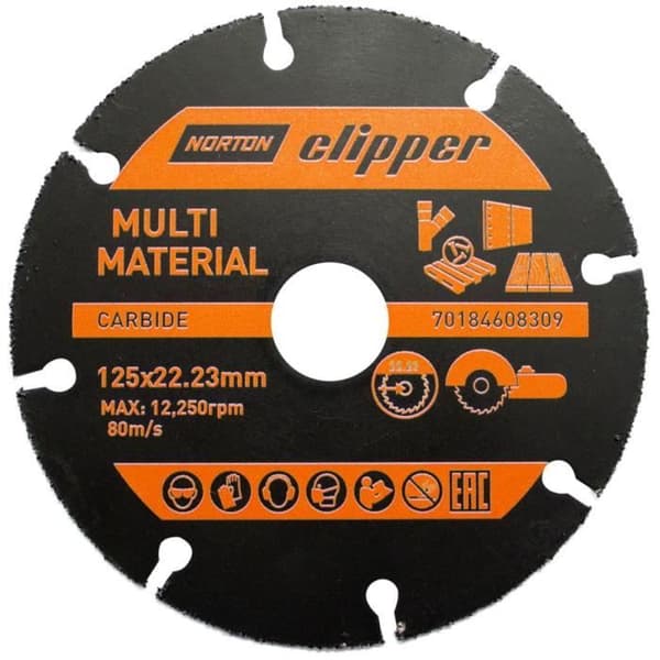 Disque carbure Multimateriaux 125 Al 22,23 NORTON CLIPPER - 70184608309