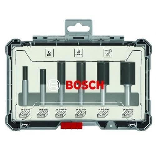 Spårfrässats - BOSCH - 6 delar - 1/4' skaft