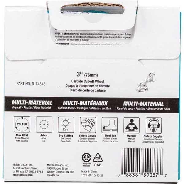 Slipsten - Makita skärskiva - D-74837 - SEGMENTERAD DIAMANTBLADE 76*10MM (1 ST)