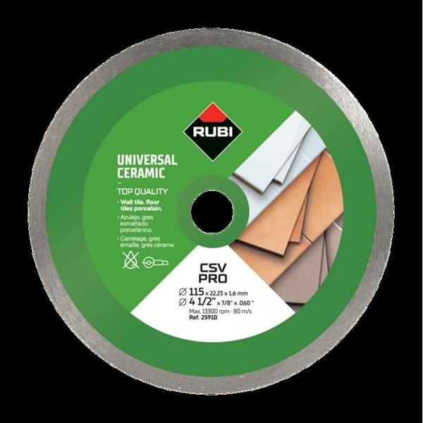 Diamant skiva RUBI CSV PRO - torra snitt (125 mm) - Klipper alla typer av keramik