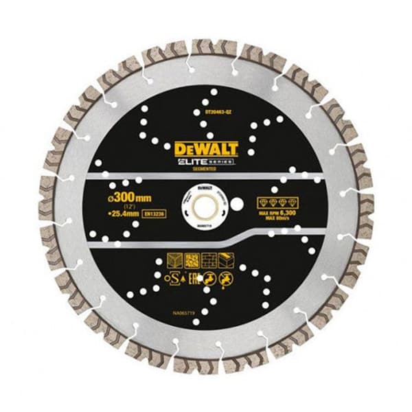 Segmenterad diamantdisk - DEWALT - DT20464-QZ - 350 x 25,4 mm - Hög prestanda - Ökad hållbarhet