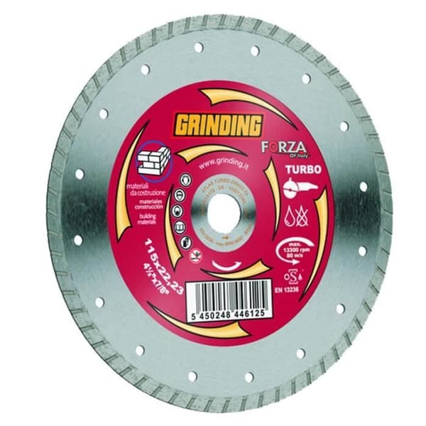 Disque diamant Slip för krona kontinuerlig 115 mm sten tegelstenar sandsten