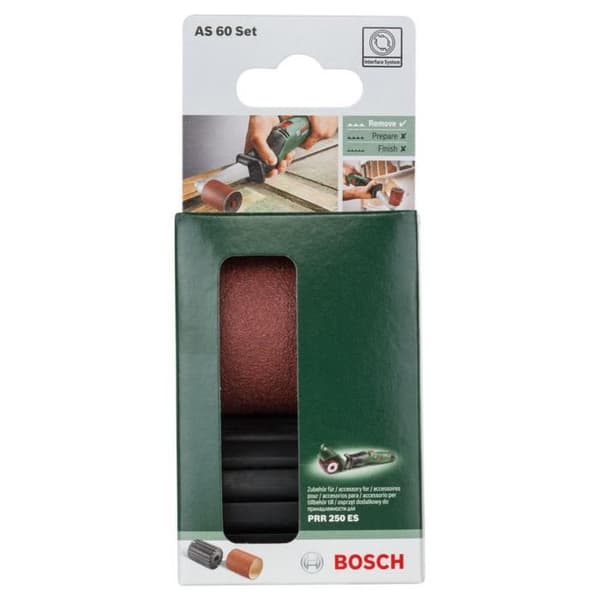 Bosch sliphylsa och hylshållarsats - (korn 80, rullbredd 60 mm, tillbehör för Texoro)