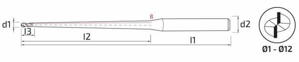 Fräs - skaftslipskiva - slipkapsel - Klk satin kupol - 229020210 - Fräs