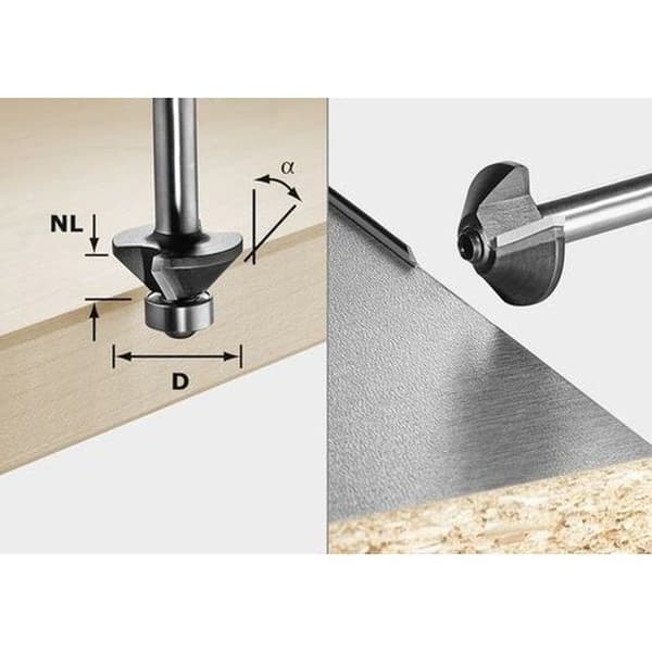 Fresa för fasning - HW - S8 - 30° - D25-KL - 7 mm