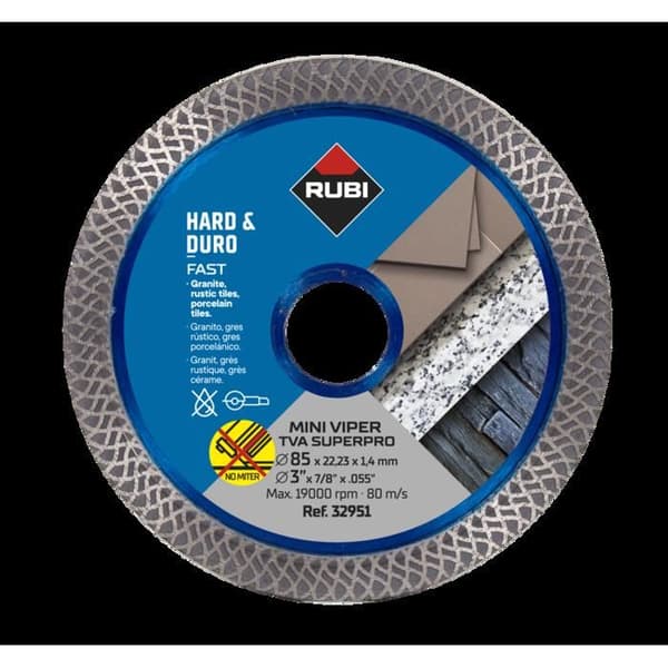 Mini Viper TVA 85 Superpro diamantskiva - Ø 85 mm - RUBI - 32951