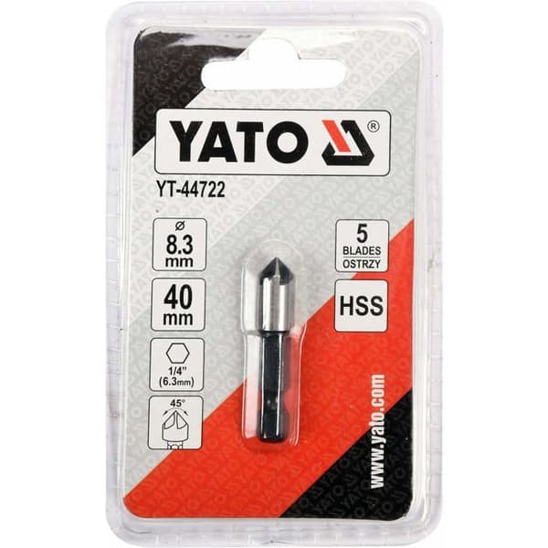Fraiser - stiftpolerare - abrasivkåpa - satineringstopp Yato - YT-44722 - Fräser för metall 8,3 mm HEX ()