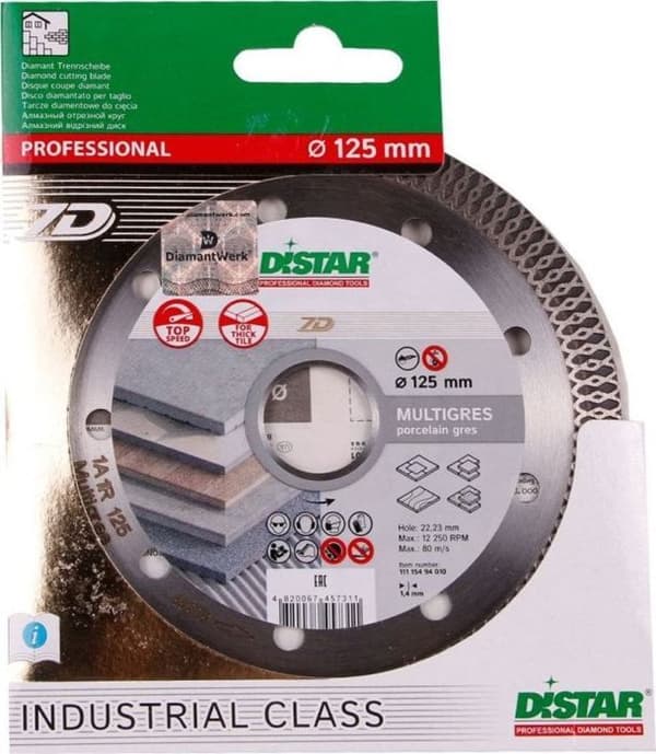 Slipdisk för slipmaskin - skärskiva Distar Diamantskiva 1A1R D7 MULTIGRES 115