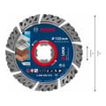 Miniatyrbild 4 av 4: Diamantkapskivor Expert MultiMaterial 125X22 / 23X2 / 4X12 mm - BOSH - 2608900670