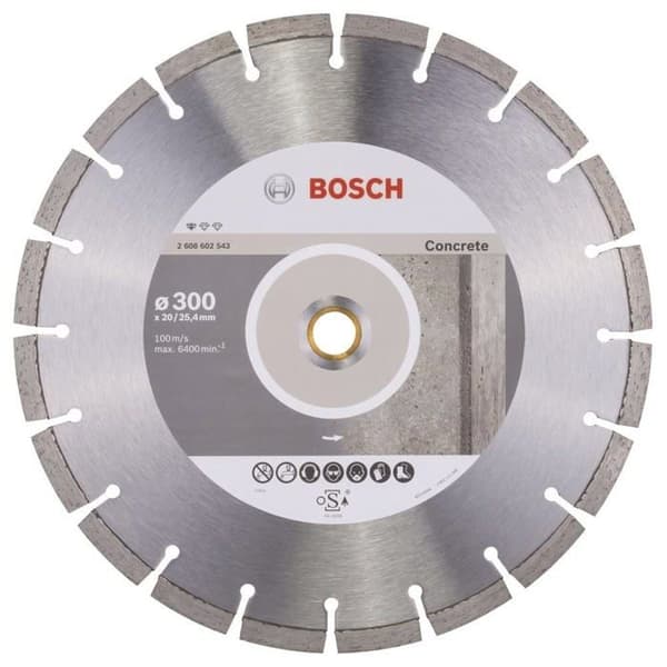 Diamantsågskiva Professional för betong, 300 x 20,00+25,40 x 2,8 x 10 mm Bosch 2608602543