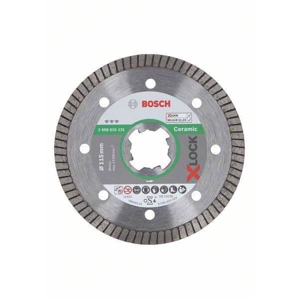 Bosch X-LOCK Best for Ceramic Extra Clean Turbo diamantkapskivor 115x22,23x1,4x7 - 2608615131