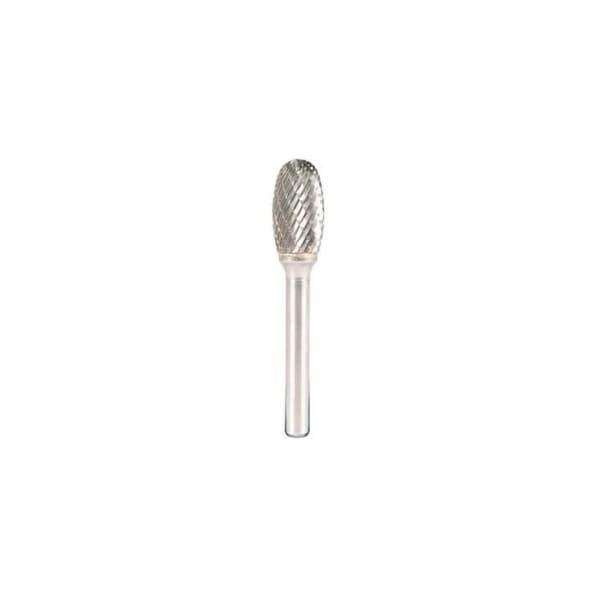 KLINGSPOR - Hårdmetallfilskärare med elliptiskt huvud D. 8 x 15 x 6 mm x Tand: 6 - HF 100 E - 295909