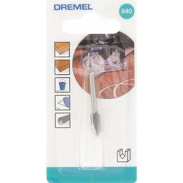 V-spårfräs - DREMEL - 640 - För fräsning/skapande av inlägg i trä - Diameter 6,4 mm