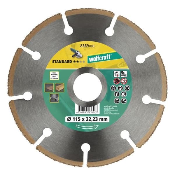 WOLFCRAFT Diamantklinga CT Standard - Diameter: 115 mm