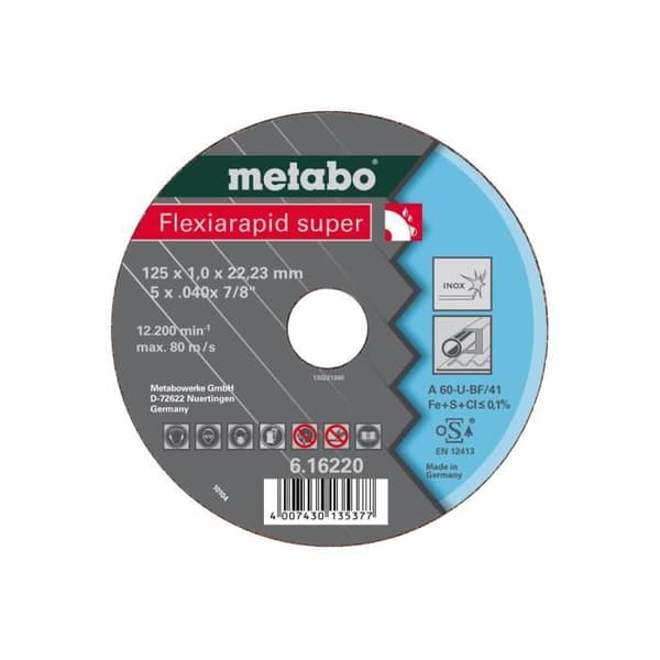 Flexiarapid superskärhjul 180x1,6x22,2 rostfritt stål