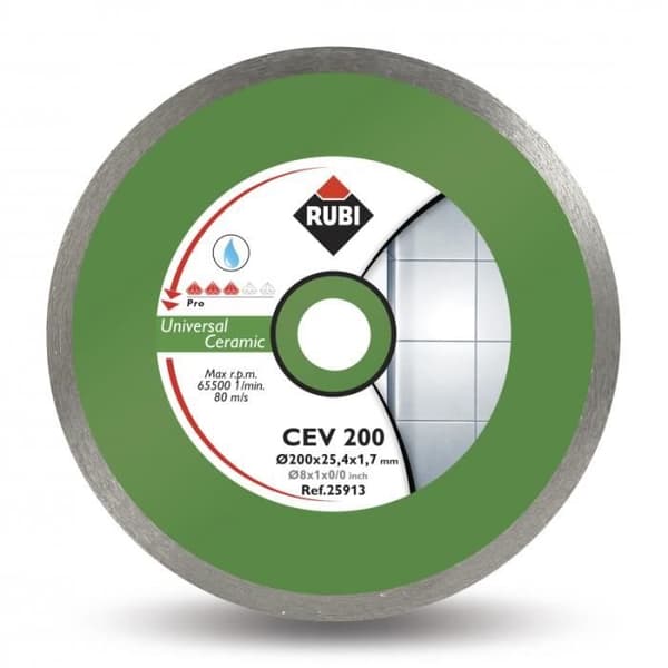 Diamantklinga - RUBI - CEV PRO - 200 mm - Vattenskärning - Optimal finish