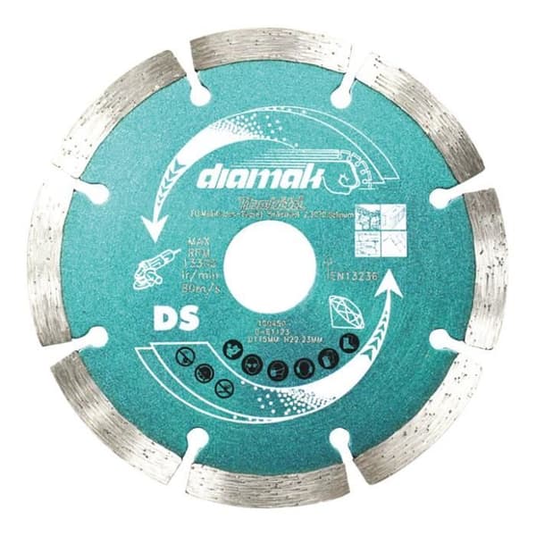 Diamantskiva - Makita - DIAMAK - 115 mm - Borrhål 22,23 mm - Hastighet 13000 min-1
