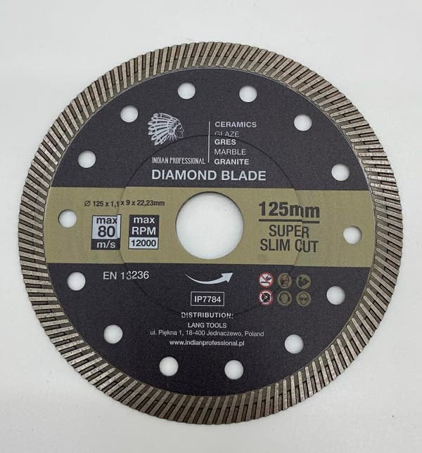 DIAMANTBLAD 125 mm x 1,1 mm x 22,2 mm SUPER SLIM CUT / INDISK PROFESSIONELL
