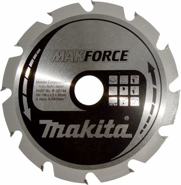 MAKITA CIRKELSÅGBLAD 190x30x12Z MAKFORCE WOOD