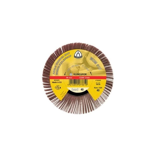 KLINGSPOR - 2 korund klaffhjul WSM 617 D. 125 x 20 mm Gr 120 - 277021