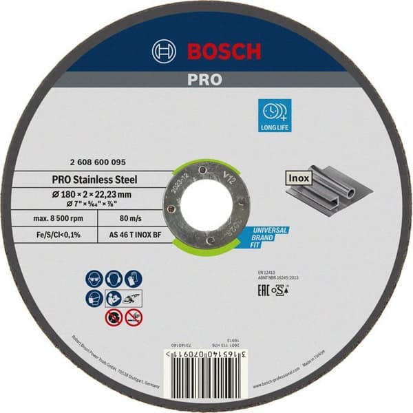 Kapskiva - Bosch - AS 46 T INOX BF - 180 mm - 2,0 mm - 25 st.