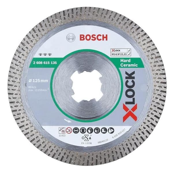 Diamantkapsskiva - BOSCH - X-LOCK - Ø 125 mm - För hård keramik - Hög precision