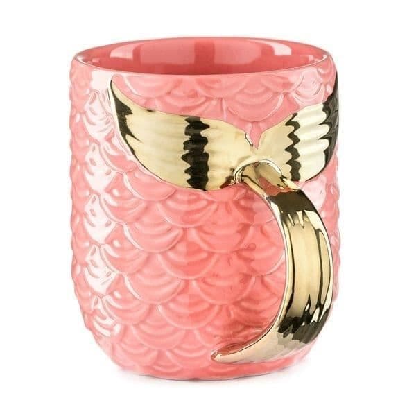Mugg - Sjöjungfru - Rosa - Keramik - 400 ml - Handtag Sjöjungfruhala