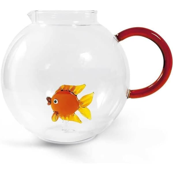 BOSCILICATE GLASKANNA MED GULDFISK 3D DEKORATION 1,7 L - WD LIFESTIL
