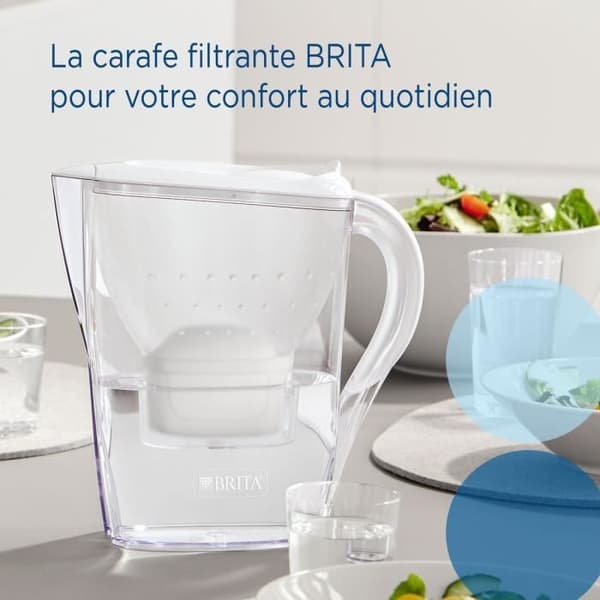 Brita Carafe Filter Marella XL Blanche (3,5L) inkluderade 1 Maxtra Pro All-1-patron