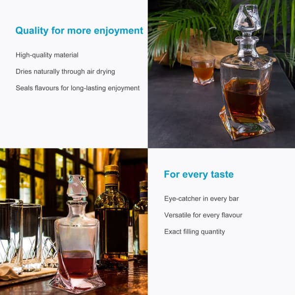 Noble whiskeykaraff Karaff för rom, vodka, scotch och mycket mer