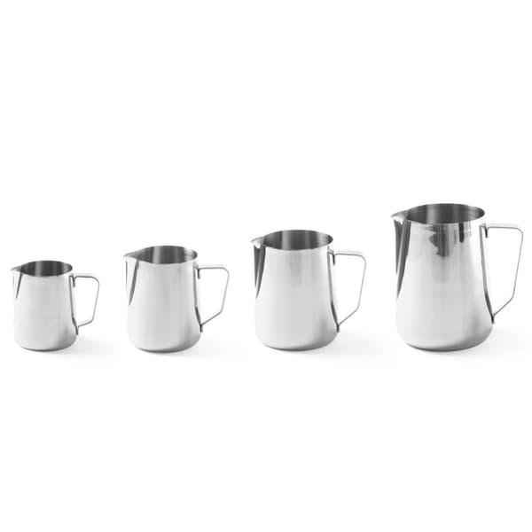 Stålkande, kop til skumning af mælk til cappuccino kaffe, 0,6L - Hendi 451519