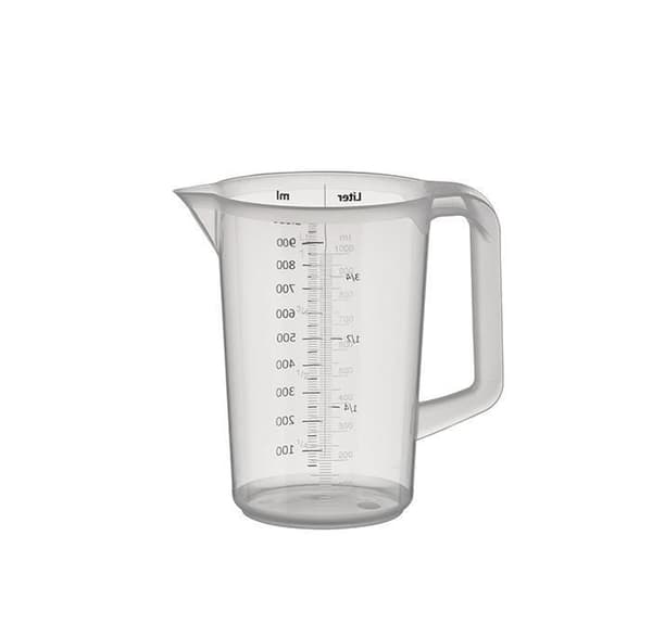Måttkopp - APS - GRADUERAD KANNA Ø 12 CM - 1 LITER - Transparent polypropen