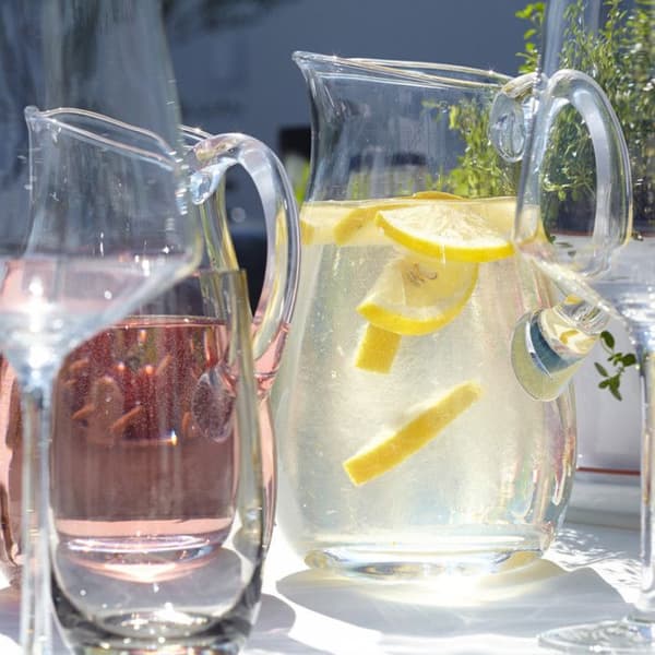 Glasbehållare - LIQUID - 1L - Transparent - Grön - Diskmaskinskompatibel